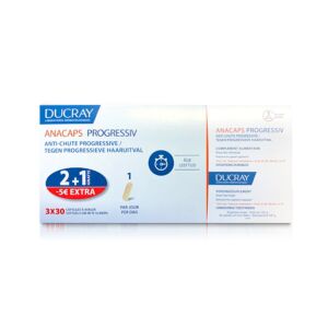 Ducray Anacaps Progressiv Anti-Chute Progressive PROMO 2+1 GRATUIT (3x30 Gélules) -5€ EXTRA