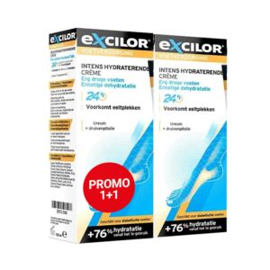 Excilor Voetverzorging Intens Hydraterende Crème 125ml Promo 1+1 GRATIS