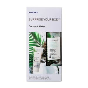 Korres Eau de Noix de Coco Coffret Cadeau Surprise Your Body: Gel Douche 250ml + GRATUIT Lait Corps 40ml