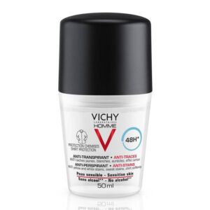 Vichy Homme Déodorant Anti-Transpirant Anti-Traces Protection 48h Roll-On 50ml