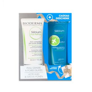 Bioderma Sébium Pore Refiner Soin Correcteur des Pores Dilatés Tube 30ml + GRATUIT Sébium Gel Moussant Tube 100ml