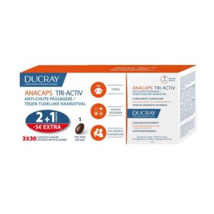 Ducray Anacaps Tri-Activ PROMO 2+1 GRATUIT (3x30 Gélules) -5€ EXTRA