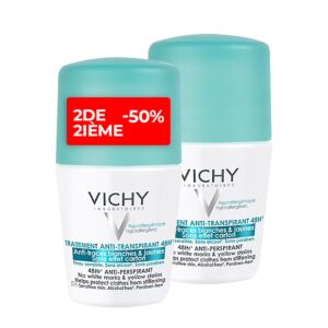 Vichy Deodorant Roller Anti-Witte en Gele Vlekken 48u Duo 2e -50% 2x50ml