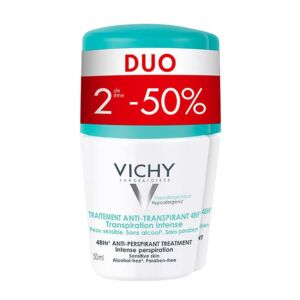 Vichy Deo Anti-Transpiratie Roller Duo 2e -50% 2x50ml