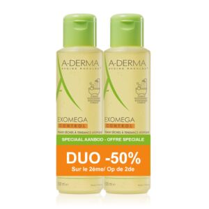A-Derma Exomega Control Huile Emolliente Anti-Grattage Flacon PROMO Duo 2x500ml -50%