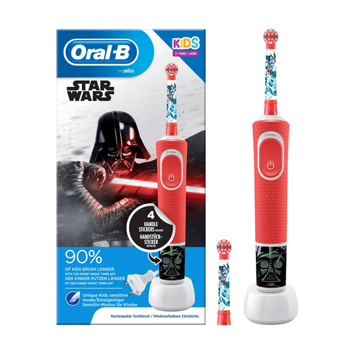 Image of Oral-B Kids D100 Elektrische Tandenborstel Star Wars 1 Stuk + 1 Extra Opzetborstel 