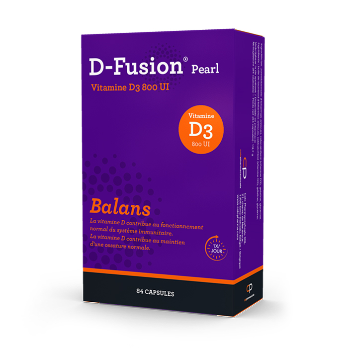 Image of D-Fusion Pearl Balans 800IE 84 Capsules 
