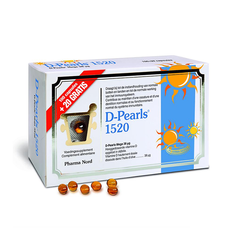 Image of Pharma Nord D-Pearls 1520 Promo 100 Capsules + 20 GRATIS