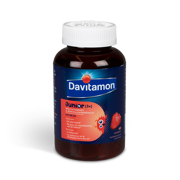 Image of Davitamon Junior Gummies Aardbei 60 Stuks 