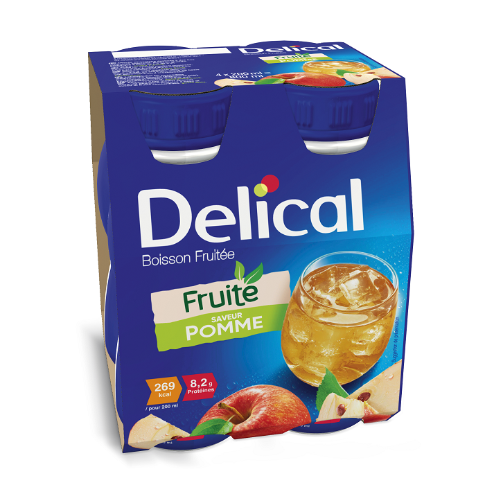 Image of Delical Fruitdrink Appel 4x200ml 