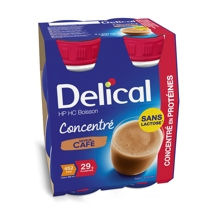 Image of Delical Geconcentreerde Drink HP-HC Koffie 4x200ml