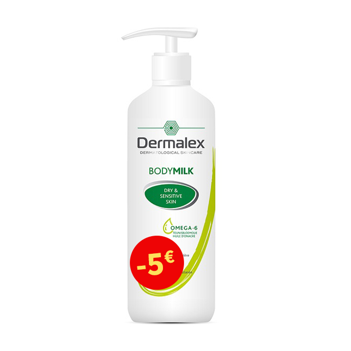 Image of Dermalex Bodymilk - Droge/Gevoelige Huid - 500ml Promo - €5 