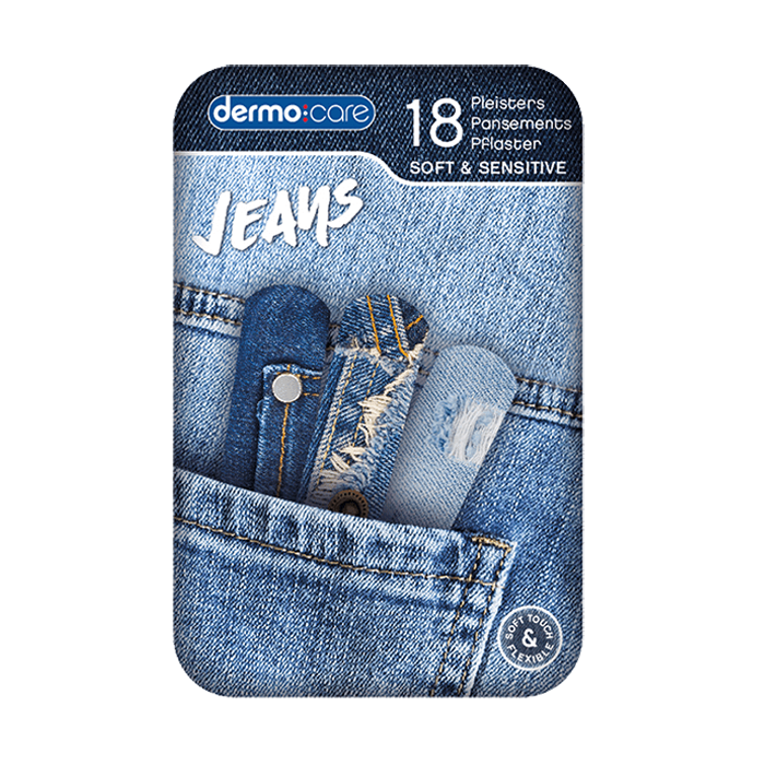 Image of Dermo Care Jeans Soft &amp; Sensitive Pleisters 18 Stuks 