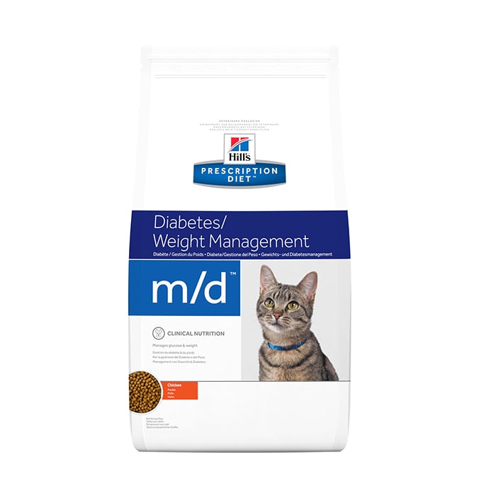 Image of Hills Prescription Diet Diabetes/ Weight Management M/D Kattenvoer Kip 1,5kg 