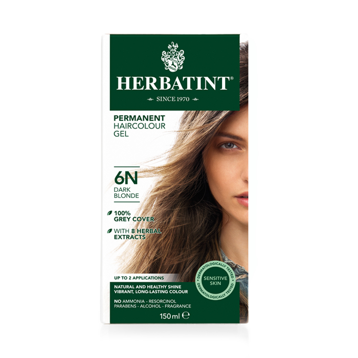 Image of Herbatint 6N Permanente Haarkleuring - Donker Blond 150ml