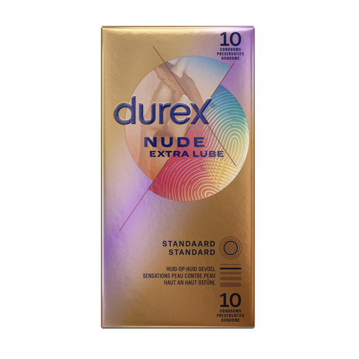 Image of Durex Nude Extra Glijmiddel Condooms - 10 Stuks 