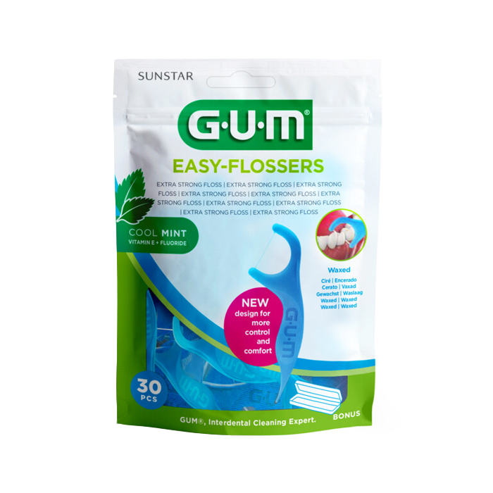 Image of Gum Easy Flossers Cool Mint 30 Stuks 