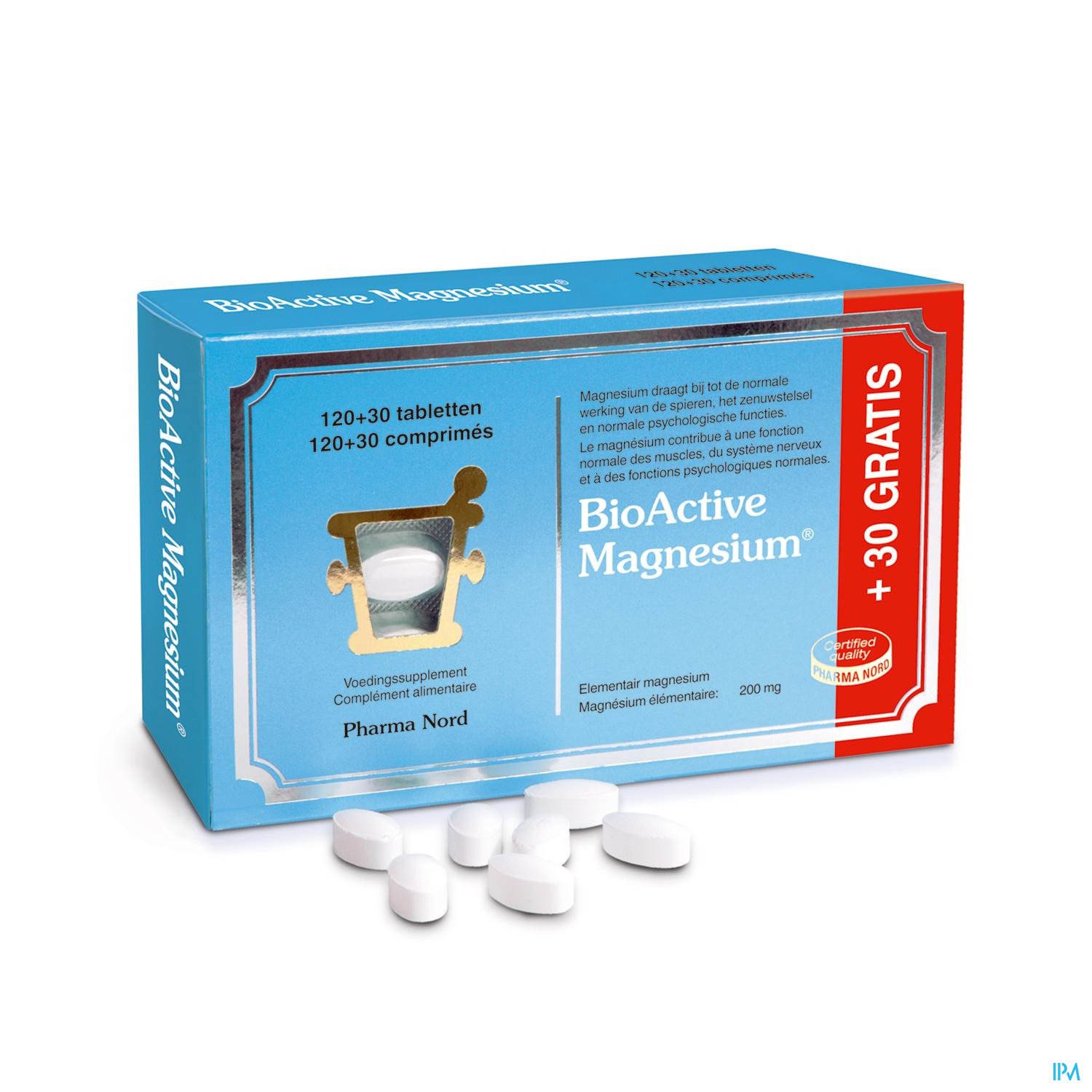 Image of Pharma Nord Bio-Active Magnesium 120+30 Tabletten Gratis