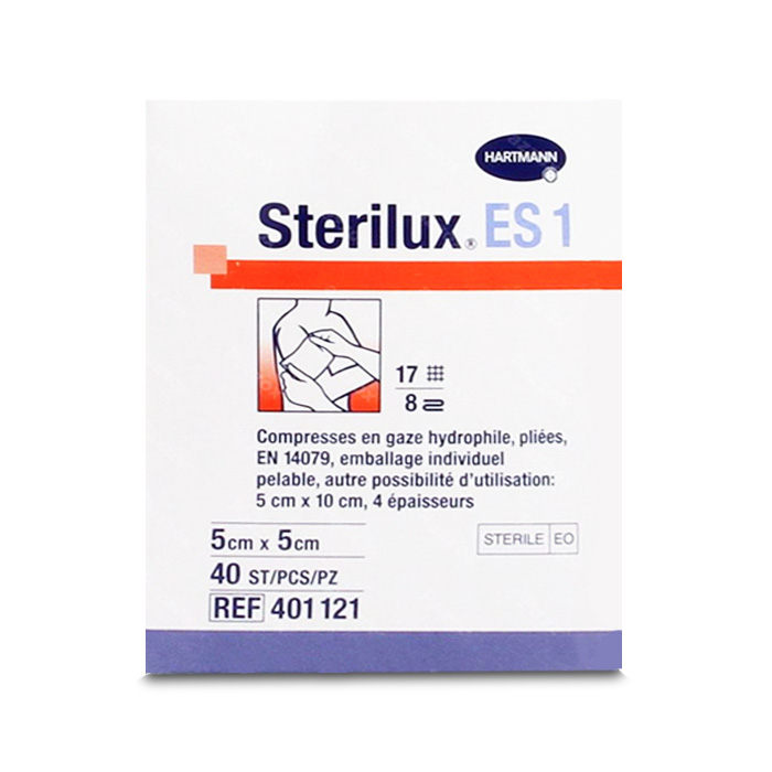 Image of Sterilux ES 1 Steriel Kompres - 8 Lagen - 5x5cm - 40 Stuks