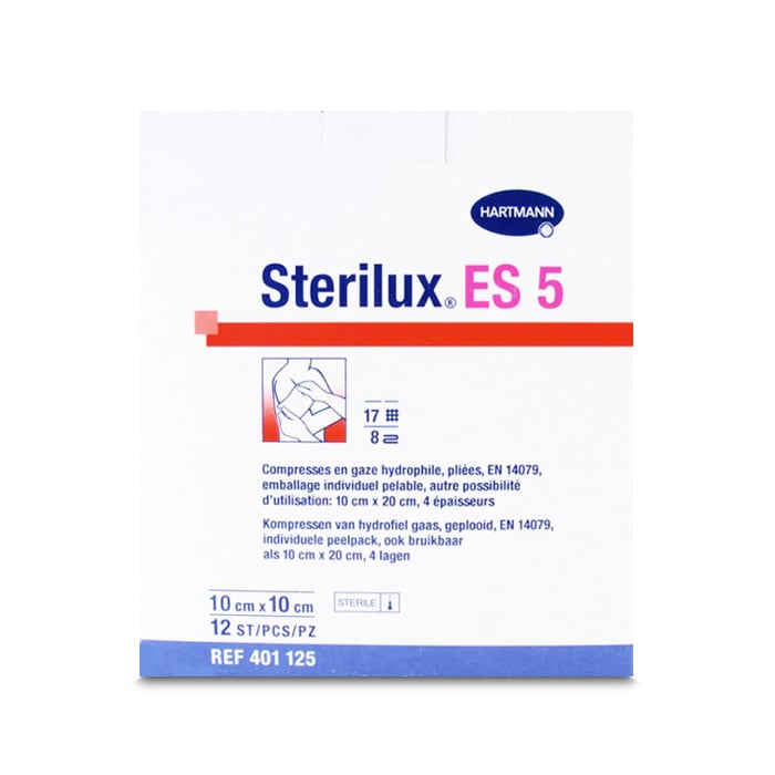 Image of Sterilux ES 5 Steriel Kompres - 8 Lagen - 10x10cm - 12 Stuks