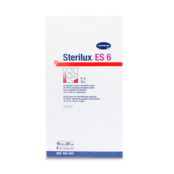 Image of Sterilux ES 6 Steriel Kompres - 12 Lagen - 10x20cm - 5 Stuks