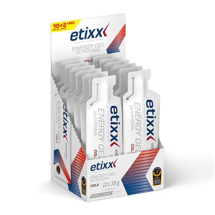 Image of Etixx Nutritional Energy Gel Cola 38g Promo 10 + 2 Stuks GRATIS 