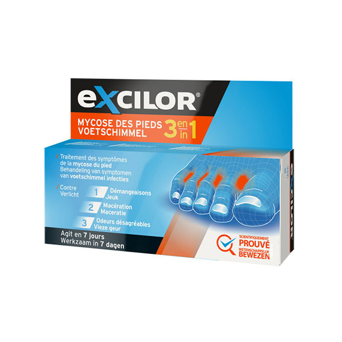 Image of Excilor Voetschimmel 3 In 1 Crème 15ml