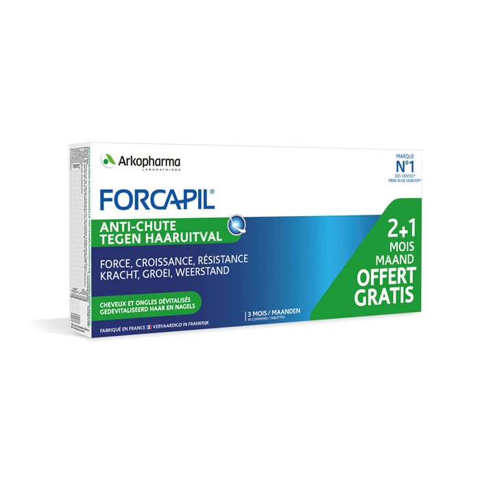 Image of Forcapil Tegen Haaruitval 90 Tabletten Promo 2+1 Maand GRATIS