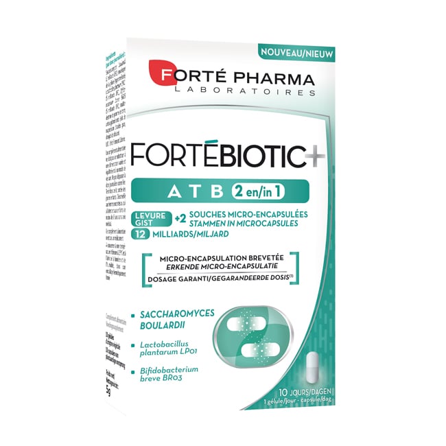 Image of Forté Pharma Fortébiotic+ATB 2-in-1 10 V-Capsules