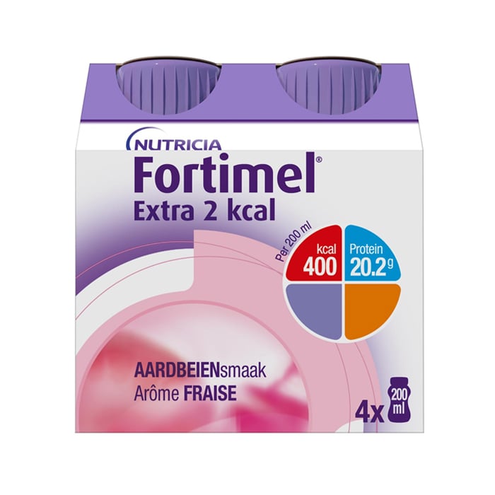 Image of Fortimel Extra 2kcal Aardbei 4x200ml 