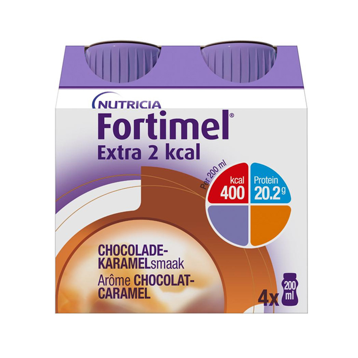 Image of Fortimel Extra 2kcal Chocolade Karamel 4x200ml