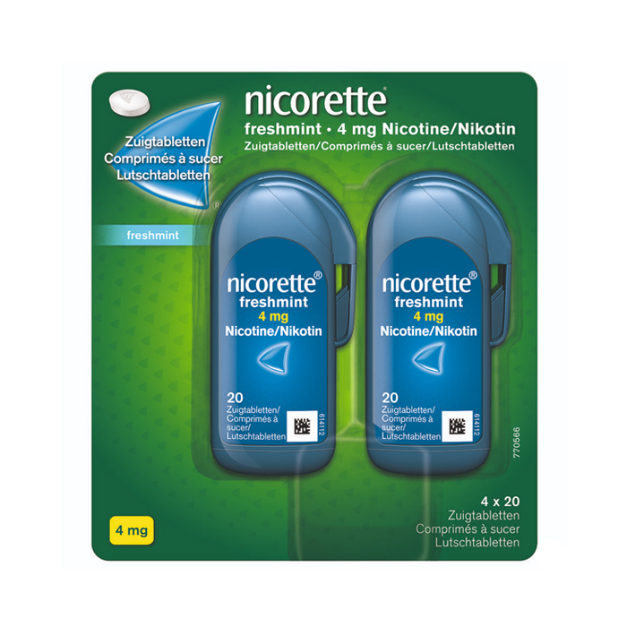 Image of Nicorette Freshmint 4mg 4x20 Zuigtabletten 