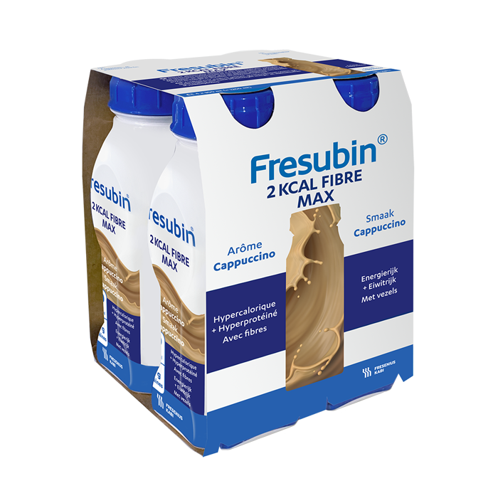 Image of Fresubin 2KCAL Fibre Max Drink - Cappuccino - 4x300ml