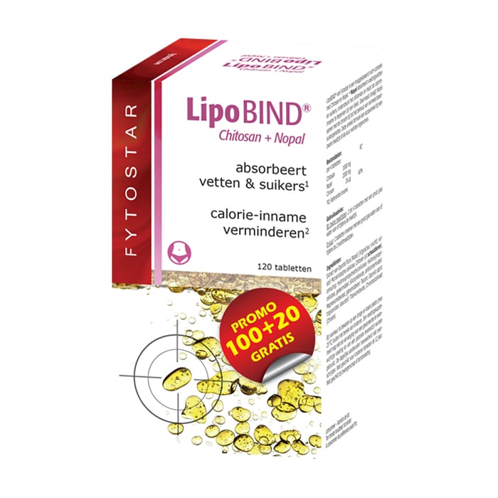 Image of Fytostar LipoBind Chitosan+Nopal Maxi Promo 100 + 20 Tabletten GRATIS