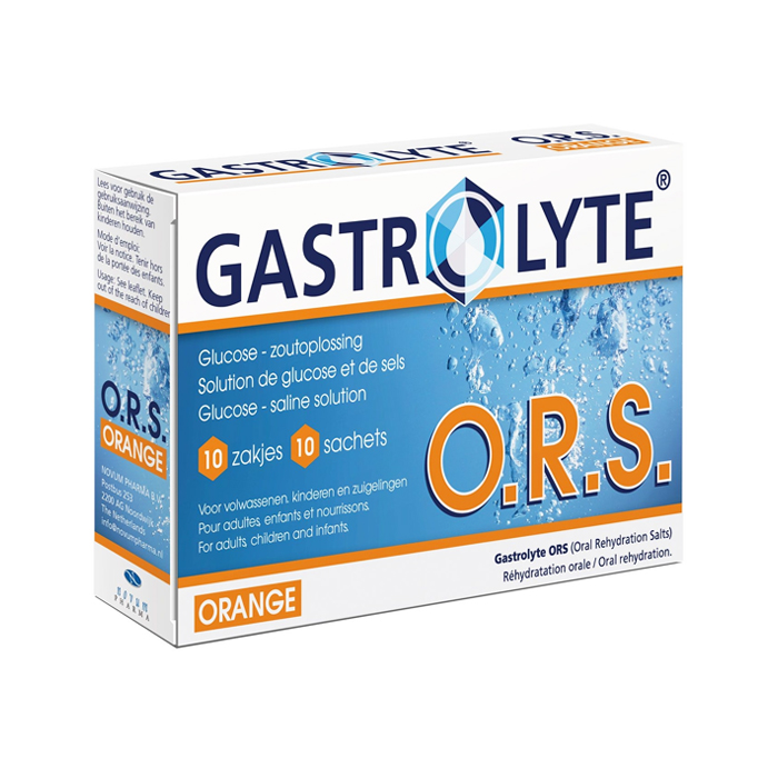 Image of Gastrolyte O.R.S. - Sinaasappel - 10 Poederzakjes 