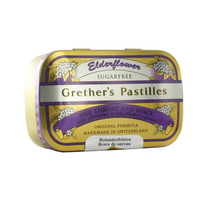 Image of Grether&#039;s Pastilles Elderflower Zonder Suiker 110g