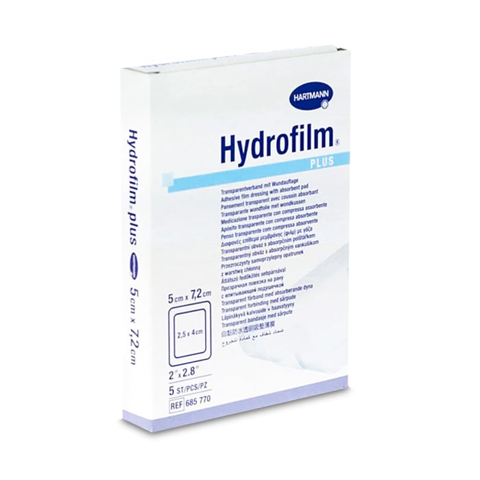 Image of Hydrofilm Plus Transparant Wondverband - 5cmx7,2cm - 5 Stuks