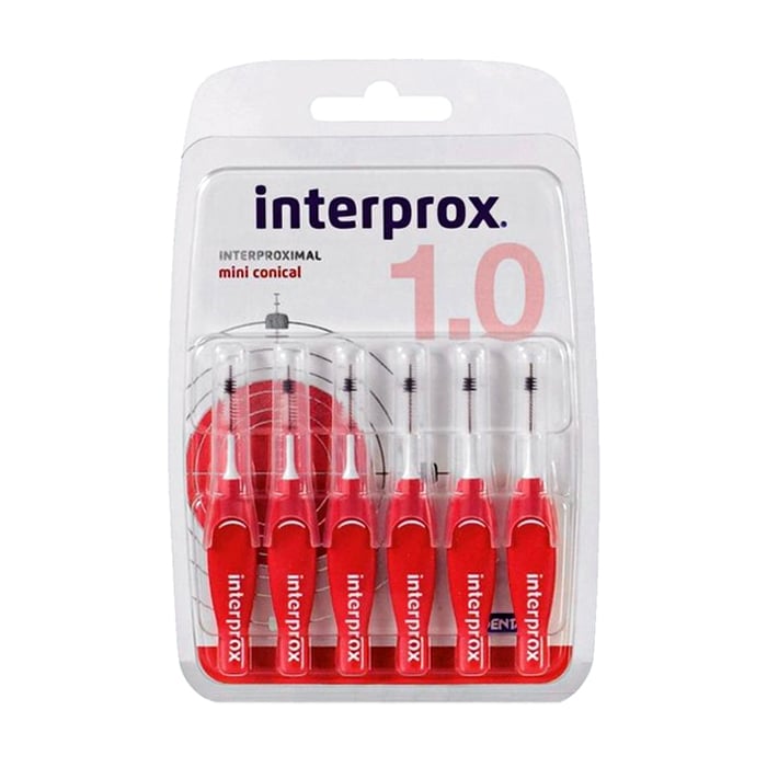 Image of Interprox Premium Brush Interdentaal Mini Conisch Rood 2-4mm 6 Stuks
