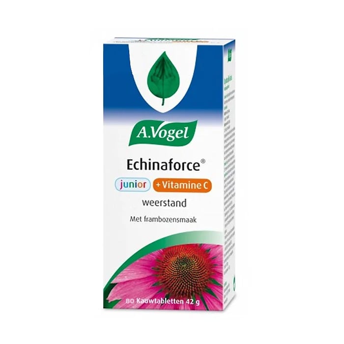 Image of A. Vogel Echinaforce Junior + Vitamine C Framboos 80 Tabletten 