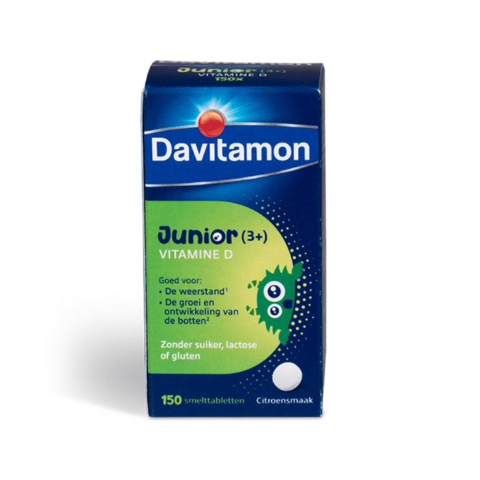 Image of Davitamon Junior Vitamine D 150 Smelttabletten