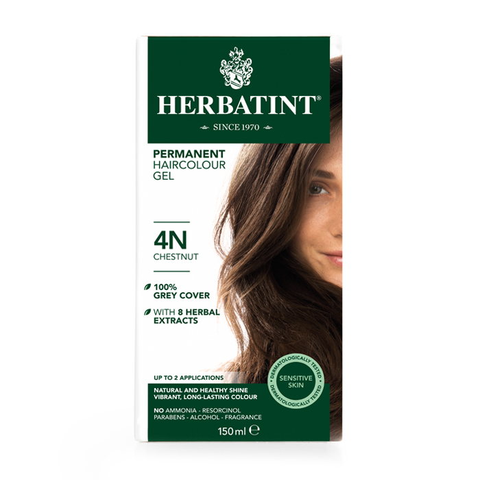 Image of Herbatint 4N Permanente Haarkleuring - Kastanje 150ml 