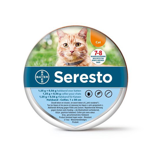 Image of Seresto Anti-Vlooien/Teken Halsband 1,25g +0,56g Kat 1 Stuk