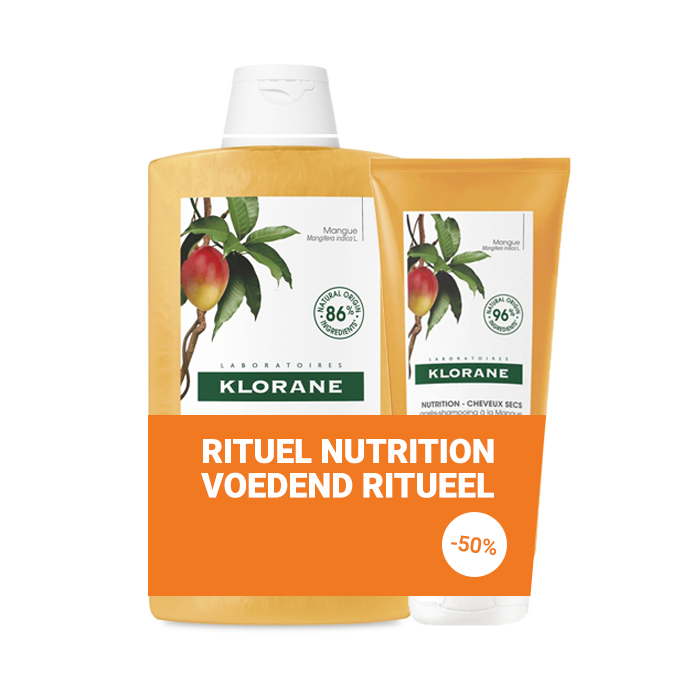 Image of Klorane Voedend Ritueel Shampoo 400ml + Conditioner 200ml PROMO -50% 