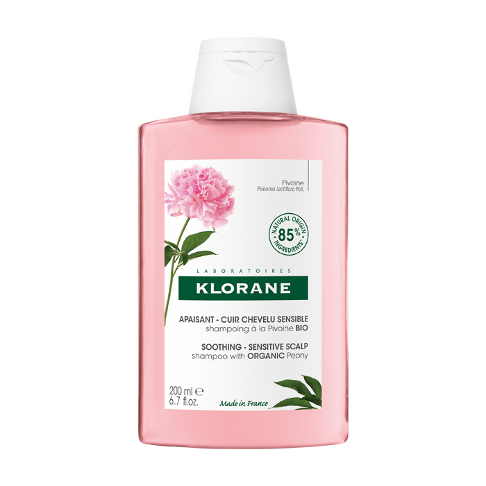 Image of Klorane Shampoo Pioenroos BIO - Gevoelige Hoofdhuid - 200ml 