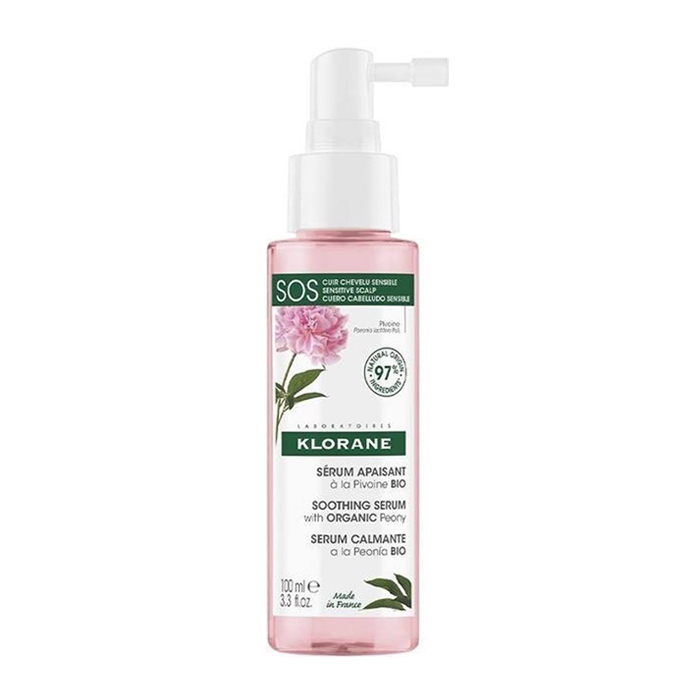 Image of Klorane Verzachtend SOS Serum Bio Pioenroos - Gevoelige Hoofdhuid 100ml 