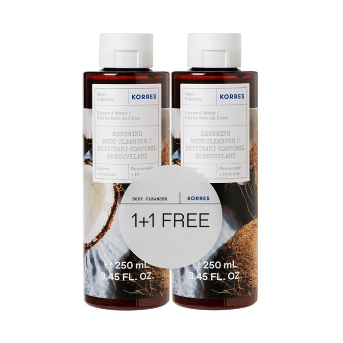 Image of Korres Renewing Body Cleanser Coconut Water 250ml Promo 1+1 GRATIS 