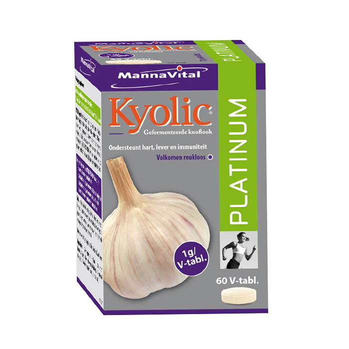 Image of MannaVital Kyolic Platinum Gefermenteerde Knoflook 60 Tabletten