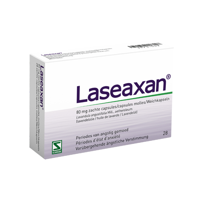 Image of Laseaxan Angstig Gemoed 80mg 28 Capsules 