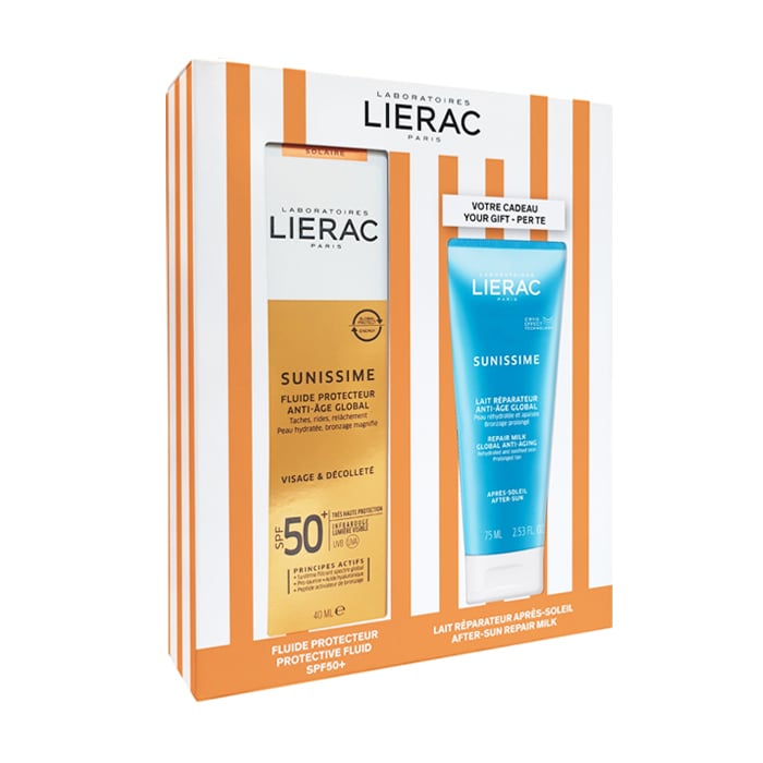 Image of Lierac Sunissime Globale Anti-Aging SPF50+ Fluide 40ml + GRATIS Herstellende Aftersun 75ml