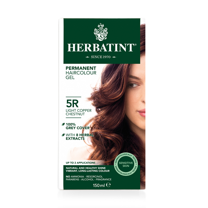 Image of Herbatint 5R Permanente Haarkleuring - Licht Koper-Kastanje 150ml